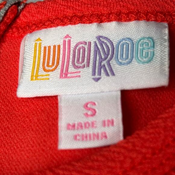 NEW Lularoe Dress Women Sm Runs Large Orange/Black Midi Halloween Whimsigoth - Picture 3 of 6